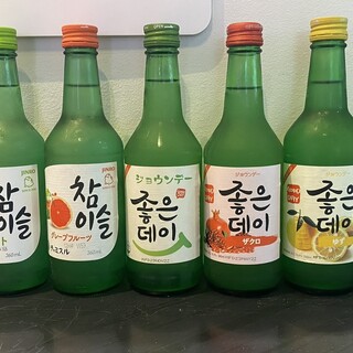 We recommend 6 types of Korean soju ♪ All-you-can-drink for 2 hours at a good value!