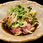 碎切鸡腿肉 (Grilled thigh meat with ponzu sauce)
