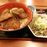 Hokurikuou - ランチのソースカツ丼と越前おろしそばのセット