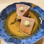 日本橋蛎殻町 すぎた - 鮑肝の味噌漬け あん肝 新政の火の鳥