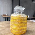 Homemade lemon koji drink