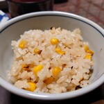 閑祥庵 禅紫 - トウモロコシ炊き込みご飯(これ絶品)