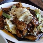 中国料理 彩鳳 - 茄子と豚肉の味噌炒め定食840円