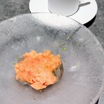 malca - スイカのシャーベットミントとライムのジュレ。シャーベットの滑らかさ口溶けがすごく良くてひと口で大好きになりました☆ ミントとライムの風味やジュレゆえの食感の違いも思っていたよりずっと美味しかったです♡