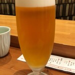 鮨 うえはら - 鮨 たむら 「生ビール」710円