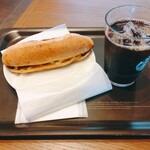 スターバックス コーヒー - ディカフェアイス(Tall)+キーマカレー石窯フィローネ