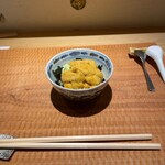 酒事と飯事 黄瀬戸 - うに茶碗　