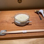 酒事と飯事 黄瀬戸 - 前菜　パールコーンすり流し