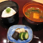 匠 秀げつ - ご飯・香の物・汁物