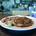 キャトルラパン - ステーキ 400g 山葵醤油・味噌