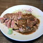 キャトルラパン - ステーキ 400g 山葵醤油・味噌