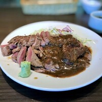 キャトルラパン - ステーキ 400g 山葵醤油・味噌