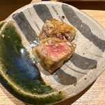 日本橋 蕎ノ字 - マグロの頭　蕎麦の返し