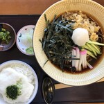 そば平 - 冷やしたぬき＆ミニとろろ丼