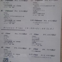 モナミ ピエロ - 入口のメニュー