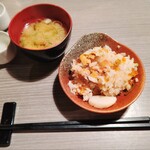 ふくみみ Dining - 釜ご飯は味噌汁と共に