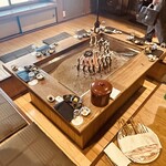 柳家 - 素敵な囲炉裏には鮎がスタンバイ