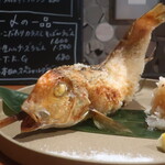 「と」 - 料理写真:原始焼 甘鯛の松笠焼き(中)アップ