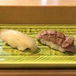 駒寿し - ヤリイカ・大トロ炙り