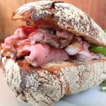 まちのパーラー - ローストポーク 1100円 のチャバタ仕立て