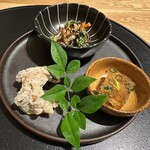 うなぎ四代目菊川 - 前菜いろいろ