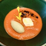 Le Beurre Noisette NAGOYA - トマトの冷製スープ メロンのソルベ