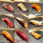 神田 鮨 近松 - コースのお鮨旨い…※1品目の平目がない…