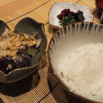 割烹さいお - 釜炊き京丹波コシヒカリ＆水茄子