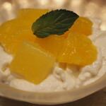 割烹さいお - 豆乳ムース＆パインコンポート