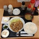 Fukutoku Shokudou - 豚の生姜焼き定食納豆付き