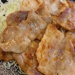 Sarashina Kazokutei - 「豚の焼き肉定食」肉アップ