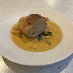 NALA - 前菜③地魚のグネル　ブトエビとセロリのクリームソース