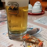 敦賀ヨーロッパ軒 - 生ビール大と乾き物