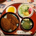 Tsuruga Yoroppa Ken - ミックス丼(ミンチカツ、チキンカツ、味カツ)セット