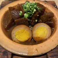 手打ちそば 大石 - 大石特製どて煮　大根、肉、こんにゃく、玉子