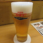 Didoriya Fujimoto - 【アサヒスーパードライ生ビール（中）３８０円】