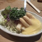 やき鳥 㐂多川 - アスパラサラダ