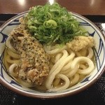 丸亀製麺 - 【かけうどん＋黒ゴマかしわ天】