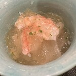 味享 - 毛蟹と芋茎の土佐酢ジュレ和え