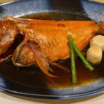 食べるお宿 浜の湯 - 夕食　金目鯛煮付け　白ごはん頂いて、煮汁で食べました✨