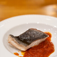 La Stalla - 2023.8 福島浪江町柴栄水産石鯛ヴァポーレ 石鯛の内臓と頭とトマトのソース