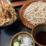みやび - 料理写真:もりそばと野菜天丼