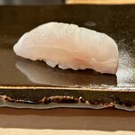 登喜和鮨 - 佐渡産の本アラ　昆布出汁塩水ヅケ