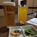 味楽 ゆめり - 生ビールとオレンジジュース