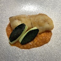 松石 - 山形のヒラメ、トマトのチリソース。
