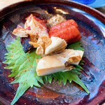 Izakaya Hare - 燻製3種　明太子、タコ、ホタテ　2名分　1100円