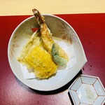 高志の恵み 玄 - 天ぷら　海老　とうもろこし　キス　シシトウ