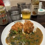 CoCo壱番屋 - ポークカレー（150g）ヒレカツ、チーズ、ほうれん草をトッピング