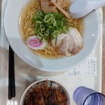 鯛あん吉日 大平店 - 冷やし和風ラーメン&ミニチキンカツ丼 630円