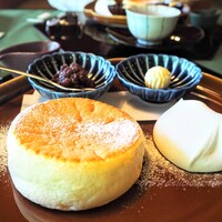 とうふ屋うかい 鷺沼店 - ハーフパンケーキセット1500円